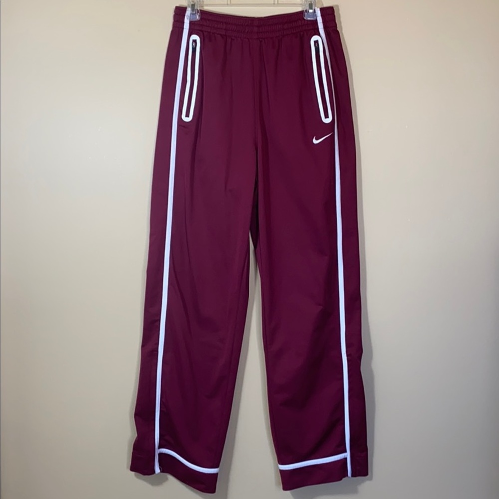 Nike DRI-FIT Maroon Athletic Sports Pants M